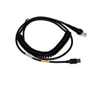 USB-cable. Coiled. 3m. black