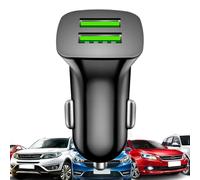 USB Car Charger - 5V 3.1A Twin Port Adapter Plug for Vehicle Accessory
