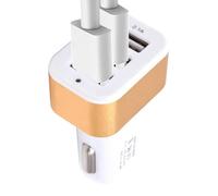 USB Car Charger, Car Adapter, Triple Port Charger, Plug-and-Play Design, Fast Charging Output, for Smartphone, Tablet, Automotive Interior Power Supply, Travel Use