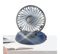 USB Car Fan, Forte Airflow Cooler, Single Head 3-Speed, Foldable Compact Design, Adjustable Tilt Ange, 4.33x4.33x5.12 Inches Portable Cooling for Trucks, Vehicles, SUVs, RVs