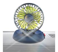 USB Car Fan, Forte Airflow Cooler, Single Head 3-Speed, Foldable Compact Design, Adjustable Tilt Ange, 4.33x4.33x5.12 Inches Portable Cooling for Trucks, Vehicles, SUVs, RVs
