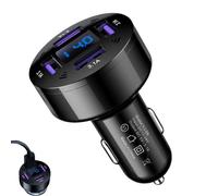 Usb Car Phone Charger - Fast Charging Mobile Phone Adapter with 4 Ports | Universal Vehicle Power Charger, Intelligent Multi Device Charging Hub, Compact Travel Accessory | Compatible with Cars
