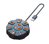 USB Card Reader, Multiporta USB Docking, 5 Gbps Data Transfer, USB Docking Station, Printer USB Hub, Camera USB Hub 8.9 x 8.9 x 2.5 cm/3.5 x 3.5 x 0.98 inch for Printer Camera Keyboard