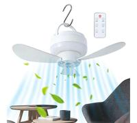 USB Ceiling Fan 1800mAh Rechargeable 3 Speed Light Portable Hanging Fan