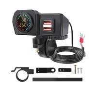 USB Charger, Fast Charging Outlet Socket, Dual Handlebar Socket, Vehicle Charger, Motorcycle Charging Accessory, USB Charger for Bikes, Weather-Resistant Charging Socket,