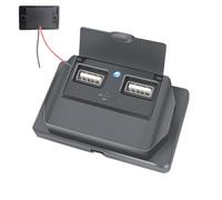 Usb Charging Port, Rv Usb Outlet, Car Charger Socket, 3.1a High Speed Output, Flame Retardant Abs Housing, for Rv Marine Truck Motorcycle, Compact Size Black 1pc, 5v/9v/12v, 12-24v