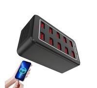 USB Charging Station 50W 10 Porte Strips with 1. Cavo Multiple Devices Charger for Dorm Desk Nightstand Bedside Home Workplace Family Travel Kitchen