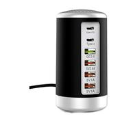 USB Charging Station,Universal65W USB Fast Charger HUB Quick Charge QC3.0Multi6Port USB Type C PD Charger Charging Station,Easy to Use