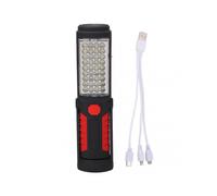 USB Charging Work Light with Magnetic Stand Inspection LED Light Torch 2 Lighting Modes Work Lamp for Workshops Garages Red