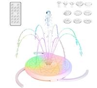 USB Colorata LED Fontana, 8 Ugelli,olare Fontana Pompa ad Acqua per Bagno per Uccelli,Acquario,Stagno o Decorazione del Giardino