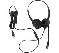 Usb Computer Headset Professional Intelligent Noise Reduction Retractable Adjustable Headband Call Center Headset for Pc Laptop Online Business