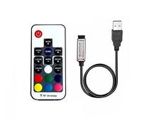 USB DC 5V LED Controller Kit - 17 tasti RF Wireless Remote Control Dimmer/Inline LED Controller per 5050 3528 RGB LED Strip Lights