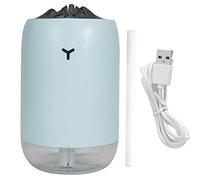 USB Desktop Humidifier | 260ml Large Capacity for Bedroom/Office/Nursery | Quiet Mist & Night Glow | Portable Atmosphere Diffuser with Leak - Proof Design (Blue)