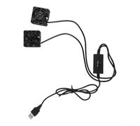 USB Doppia Ventilatore 40mm con 3 Velocità, Mini Ventola di Raffreddamento Silenziosa per Laptop, Router e TV Box, USB 5V, IP68, con Doppio Cuscinetto a Sfera e Griglia in Metallo 4cm(A)