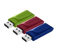 USB DRIVE 2.0 STORE N GO 16 go Confezione da 3 blu, verde, rosso.