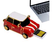 USB Drive, Memory Flash, 0.94x1.77 inch Vintage Classic Car Shape, 4GB Novelty Storage Device, Secure Photo Music Data Disk for Laptop Computer School Work, TV Backup File Transfer