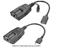 USB EXTENDER AMPLIFICATORE/ TRASMETTITORE FINO A 100MT CAT5E/6 con alimentazione