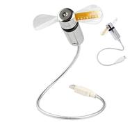 USB Fan - Adjustable Angles Gooseneck Air Cooler | USB Cooling Fan With Clock Display | USB Cooling Quiet Electronics For Dormitory School Bedroom Students