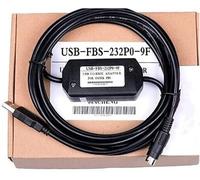 USB-FBS-232P0-9F for FBS Series PLC Programming Data Cable Communication Download USB Round 4-pin (Black 3m)