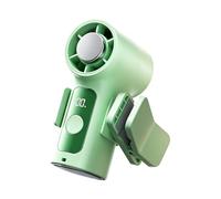 Usb Hand Fan, Portable Cooling Device, Clip on Ventilator, Removable Base 360 Rotation Air Blower with Led Screen for Child Stroller Travel Cruise Vacation Sports Events Outdoor Use 9.3x5.1x3.8cm