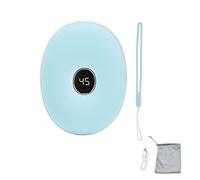 USB Hand Warmer | Double - Sided Fast Heating in 1 Second | 2 - Temp Settings with Digital Display | Portable 5000mAh Capacity Bank for Outdoor/Commuting/Office (Blue)