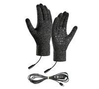 USB Heated Gloves, 3-Mode Thermal Heating Mittens, 8.27x4.33 Inches Cold Weather Gear with Screen Touch Function, Windproof Electric Warm Gloves for Cycling, Skiing, Hiking and Driving Use