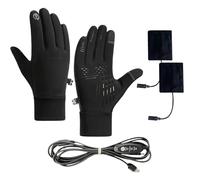 USB Heated Gloves For Men Women - Full Finger Hand Warmers | 3 Temp Settings Windproof Mittens | Full Fingers Heating Warm Gloves | For Outdoor Skiing Motorcycling Fishing Hiking Cycling Working