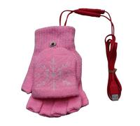 USB Heated Gloves - Guanti invernali Fingerless Riding Hand Warmers, Fast Heating with Soft Insulated Lining, Lightweight Comfortable Outdoor Gear, Adjustable for Cold Conditions | Men Reliable Warmth