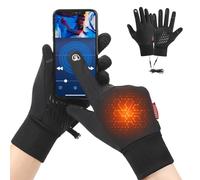 USB Heated Gloves, Screen Touch Winter Thermal Heating Mitts, Heavy Duty Cold Weather Waterproof Mitts for Running, Fishing, Cycling, Commuting, Hiking Sport Clothing, Easy to Wear