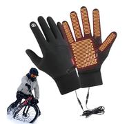 USB Heated Gloves, Touchscreen Thermal Mitts, Winter Heating Gloves, Waterproof Cold Weather Gear, 1 Pair Sport Apparel, Compact Ideal for Running, Cycling, Fishing, and Commuting