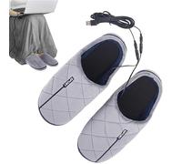 USB Heated Shoes - Velvet Construction | Versatile Electric Foot Warmer For Desk & Indoor Use | Durable Large Size 47-48 Comfortable Winter Footwear
