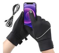 Usb Heated Winter Gloves, Waterproof Windproof Thermal Mittens, 1pair Touchscreen Heating Gloves with 3 Level Temperature Control System, Warm Handwear, Outdoor Skiing Riding Glove for Men Women