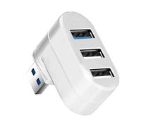 USB Hub 3 Port, High Speed Data Adapter, Multiport Computer Splitter | Compact Laptop Connectivity Extension | Portable Peripheral Expansion Device, Desktop Notebook Accessories for Keyboard Mouse
