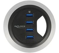 DELOCK 62868 - In-Desk Hub 4 Port USB 3.0, 60/80mm