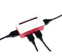 USB HUB BOX Kit per Raspberry Pi Zero/Zero W/Zero WH, 4 porte USB Compatibili con USB 2.0/1.1, USB HUB HAT (B) All'interno, con Design Pogo Pin, Superficie Lucida Opaca, Resistente Alla Polvere