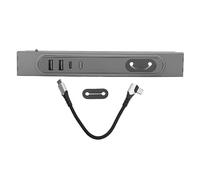 USB Hub Docking Station Multiport Charging Splitter Fit for 2021-2023 and Model Y 2021-2023, 27W Fast Charging with 3 Color LED Light, 2 USB A and 1 USB C Port Adapter