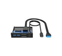 USB-HUB+lettore di schede Pannello frontale multiplo, USB di tipo C