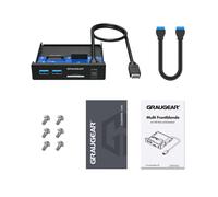 USB-HUB+lettore di schede Pannello frontale multiplo, USB di tipo C NEW