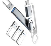 USB Hub Multiporta Adattatore USB C a Tipo C Cavo per iPhone 17 16 15 Pro MAX per Apple per iPad Compatibile con Samsung MacBook PC OTG 3.0 Porta Accessori Hub Connettore Convertitore Dual