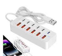 USB Hub - Type-C 66W Converter Dock, Stazione portatile con porte multiple, Laptop and Desktop Accessory for Computer Expansion, Home Setup, Tablet Tool for Library Coffee Lounge Hotel