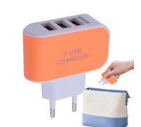 USB Ladegerät Schnellladeblock - 3-Port LED Ladeadapter, Tragbares Kompaktes Wandladegerät | Effizientes Multiport Netzteil, Sicheres Schnellladen Smartphone Tablet Kamera Powerbank, Kompatibel Für Zu