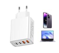 USB-Ladegerät, Sicherer USB Netzteil Adapter Stecker - Kompakter Tragbarer Steckeradapter Mit Sicherem Design Für Reisen Mobile Geräte Laptops Büros Und Desktop-Geräte