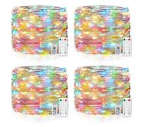 USB Luci di Fata LED, 15M 150 LED Spina USB con Telecomando 8 programma Timer Catena Luminosa per Interni ed Esterni, Natalizi, Matrimoni, Feste di Compleanno - 4 Pezzi