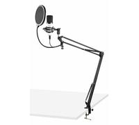 USB microfoon voor pc - USB Studio microfoon met standaard - Vonyx CMS300W - Condensator - incl ruisfilter - Wit (173.516)