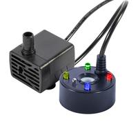 USB Mist Maker Fogger - Nebbia nebulizzatore per laghetto, stagno ad ultrasuoni, nebulizzatore con luci LED, umidificatore ad aria per fontana d'acqua