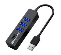 USB Multiport Adapter, High Speed Port Extender, 3.35x0.78 Inches Compact Docking Station Easy Connect Design, Expansion Hub for Computer, Camera, Card Reader, Offices, Desk