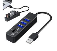 Usb Multiport Adapter, Portable High Speed Laptop Usb Port Expander, Direct Docking Station, Aluminum Housing, Plug and Play Design, Ideal for Camera, Card Reader, 3.35x0.79 Inches