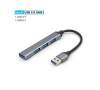(USB nero) Adattatore USB 3.0 a 4 porte HUB USB 3.0 3 0 Splitter USB-C multiplo ad alta velocitÃ da