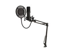 USB PC Microfono Condensatore Gioco Streamer Podcast + Morsetto da Tavolo Stand