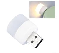 USB per luce notturna rotonda per mini lampada LED bianco caldo per mini luce USB 3 cm portatile per powerbank delicata per gli occhi per luce notturna USB lampada da lettura per bianco piccolo USB